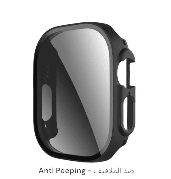 كفر كامل مع حمايه شاشه برايفسي لساعه ابل الترا اسود مقاس ٤٩م